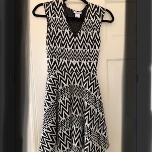 Black and white skater dress